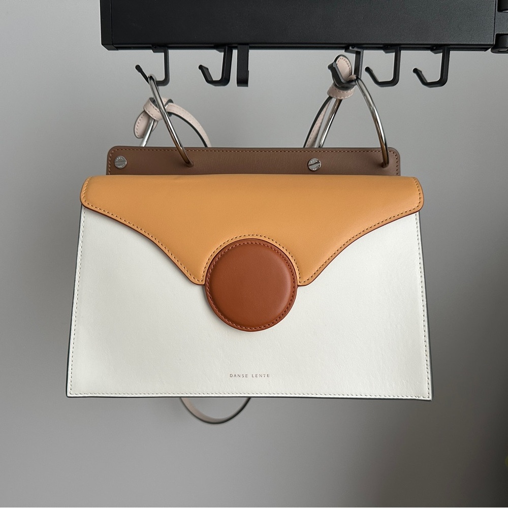 Dante leather Tan and White Bag